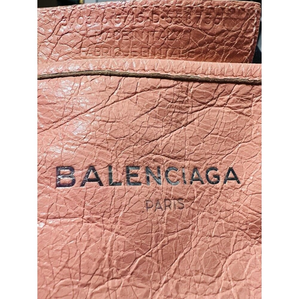 Balenciaga Navy Cabas Small Pink Leather Tote Bag Crossbody - Picture 6 of 11